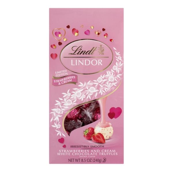 Lindt Lindor Strawberries And Cream White Chocolate Truffles Hy Vee Aisles Online Grocery Shopping 4996