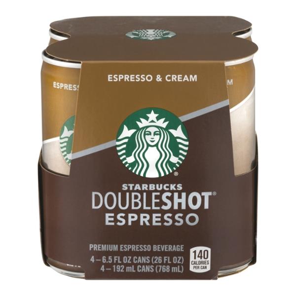 Starbucks Doubleshot Espresso & Cream Coffee Drink 4Pk HyVee Aisles