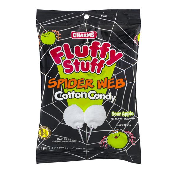 Charms Fluffy Stuff Spider  Cotton Candy Sour Apple HyVee Aisles