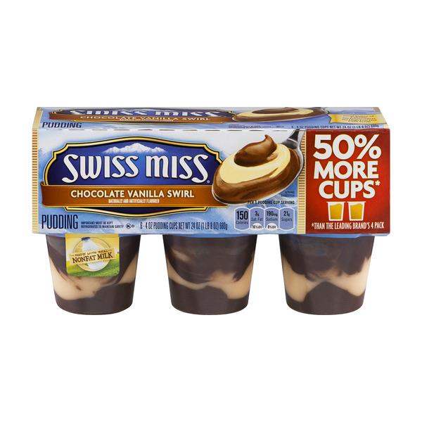 Swiss Miss Chocolate Vanilla Swirl Pudding 6 Pack HyVee Aisles