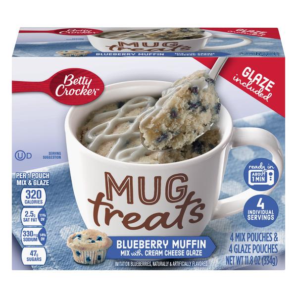 Betty Crocker Mug Treats Blueberry Muffin Mix with Cream Cheese Glaze 4Ct HyVee Aisles Online
