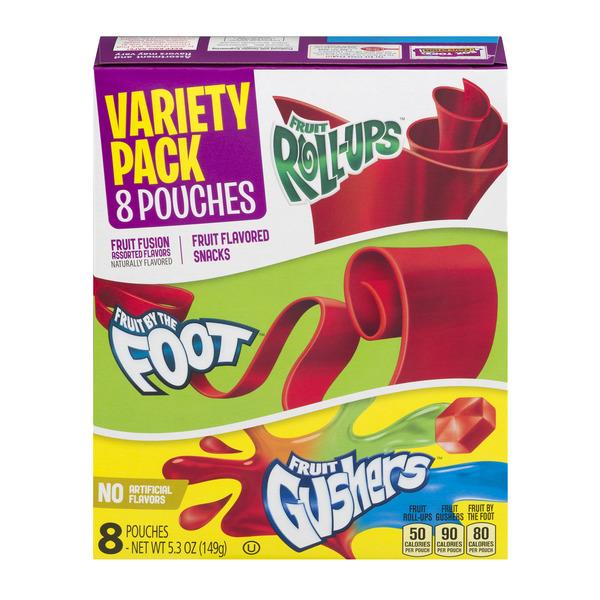 Betty Crocker Fruit Roll-Ups, Fruit Gushers & Fruit by the Foot Fruit ...