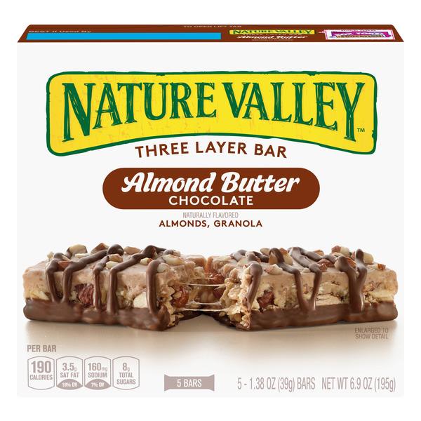 Nature Valley Almond Butter Layered Granola Nut Bars Almond Butter Chocolate 51.38 oz Bars Hy