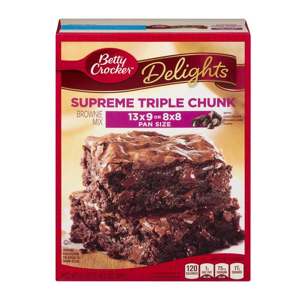 Betty Crocker Delights Supreme Triple Chunk Brownie Mix HyVee Aisles