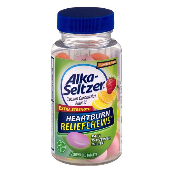 AlkaSeltzer Heartburn Relief Chews Assorted Fruit Antacid Chewable