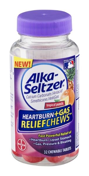 Alka-Seltzer Heartburn + Gas Relief Chews Tropical Punch | Hy-Vee ...