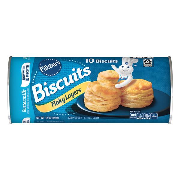 Pillsbury Flaky Layers Buttermilk Biscuits 10 ct HyVee Aisles Online Grocery Shopping