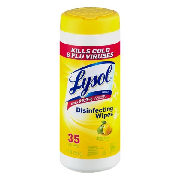 Lysol Lemon & Lime Blossom Scent Disinfecting Wipes 35 ct Plastic
