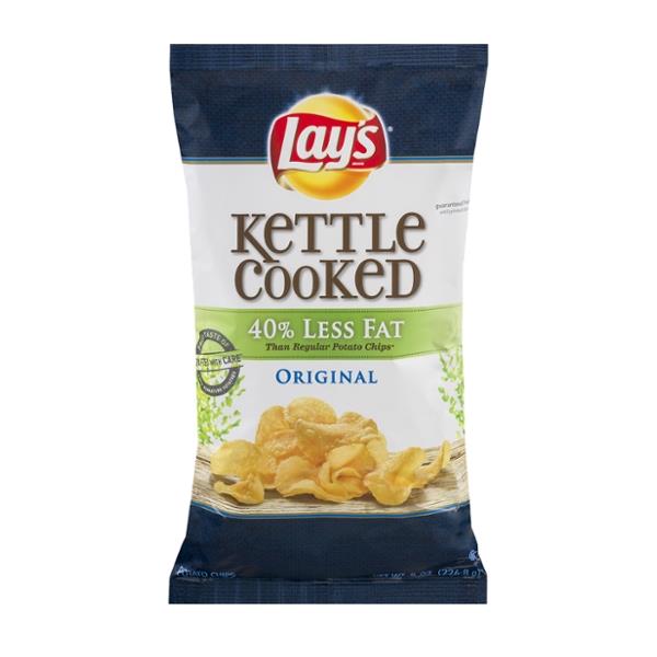 Lay's Kettle Cooked Potato Chips Reduced Fat Original HyVee Aisles Online Grocery Shopping