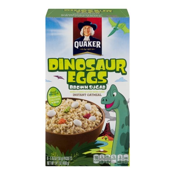 Quaker Oatmeal Dinosaur Eggs Brown Sugar Instant Oatmeal 8 Packets | Hy ...