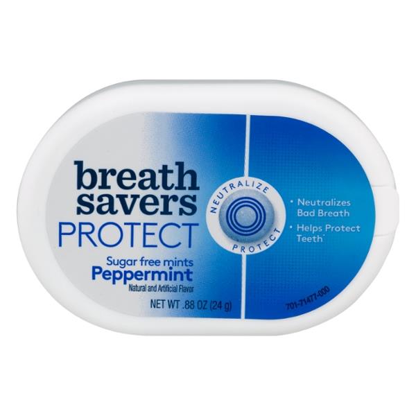 Breath Savers Protect Sugar Free Mints Peppermint HyVee Aisles