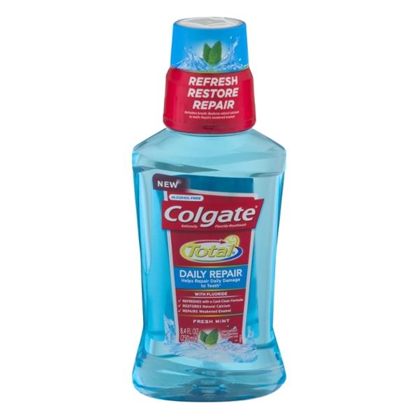 Colgate Total Daily Repair Fluoride Mouthwash Fresh Mint | Hy-Vee ...