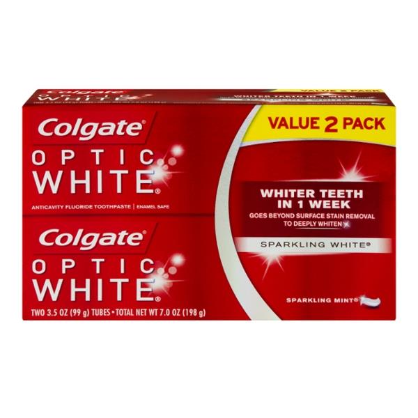 Colgate Optic White Icy Fresh Toothpaste Sparkling Mint - 2Pk | Hy-Vee ...