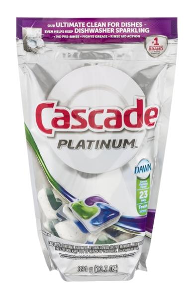Cascade Platinum ActionPacs Dishwasher Detergent Fresh Scent 20 Ct ...