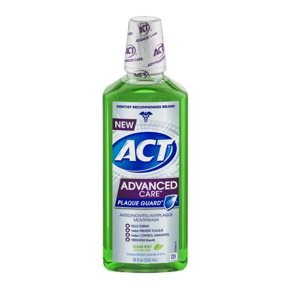 Act Advanced Care Plaque Guard Antigingivitis/Antiplaque Mouthwash | Hy ...