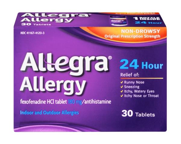 Allegra Allergy 24 Hour Tablets | Hy-Vee Aisles Online Grocery Shopping