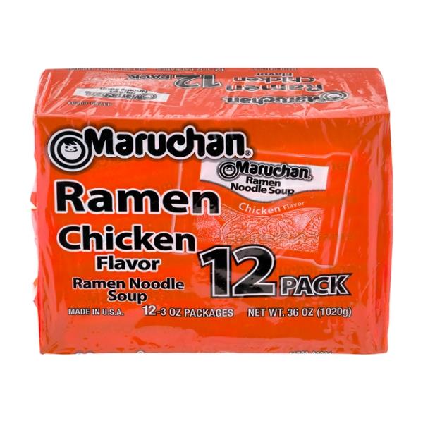 Maruchan Chicken Flavor Ramen Noodle Soup 12 Count HyVee Aisles Online Grocery Shopping