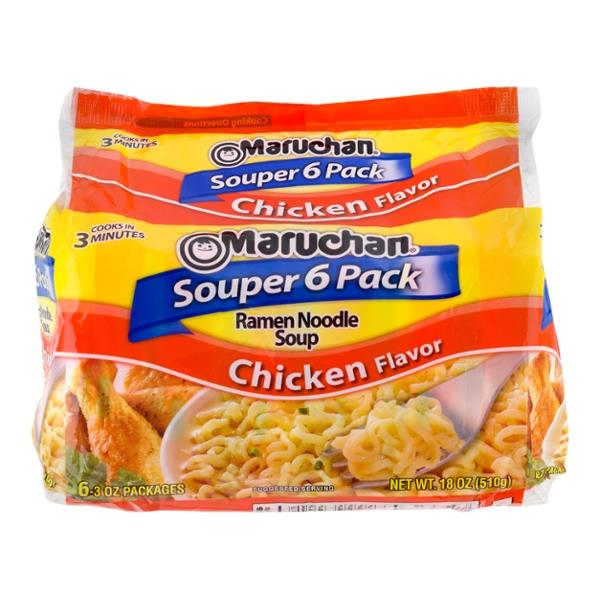 Maruchan Chicken Flavor Ramen Noodle Soup Souper 6Pack HyVee Aisles