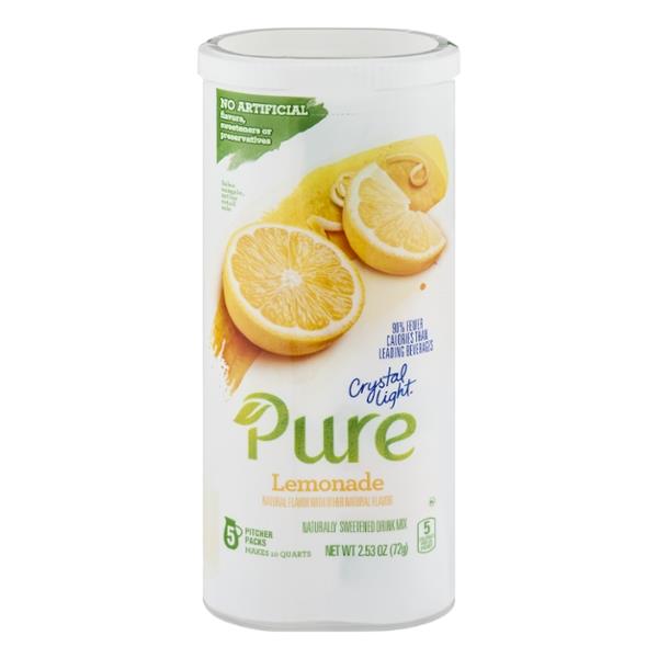 Crystal Light Pure Lemonade Pitcher Packs 5 CT HyVee Aisles Online