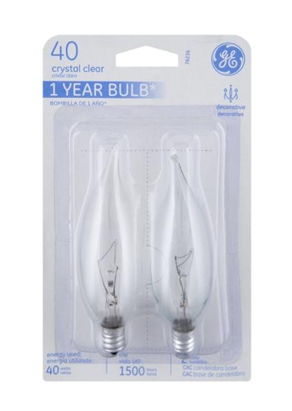 GE Crystal Clear Decorative 40W Candelabra Base Light Bulb | Hy-Vee ...