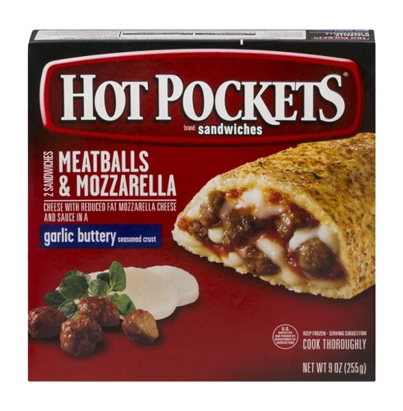 Hot Pockets Frozen Sandwiches Meatballs & Mozzarella 2Pk | Hy-Vee ...