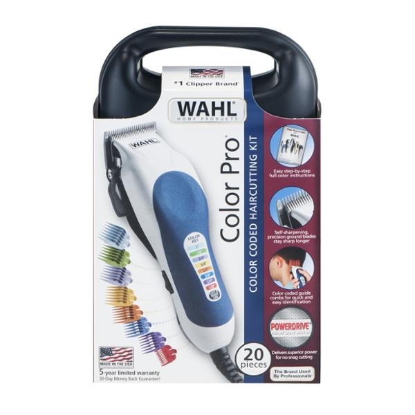 wahl color pro 20 piece color coded haircutting kit