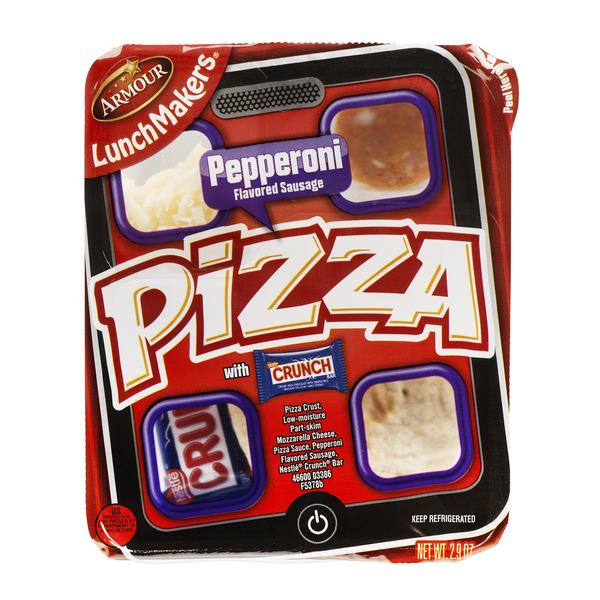 Armour LunchMakers Pepperoni Flavored Sausage Pizza with Nestle Crunch