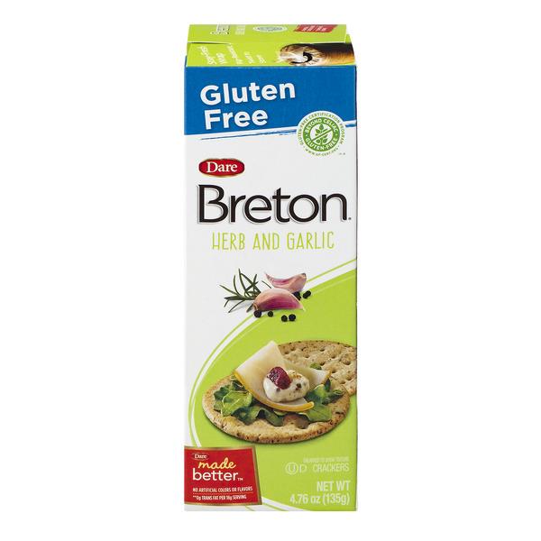 Dare Breton Gluten Free Herb And Garlic Crackers HyVee Aisles Online
