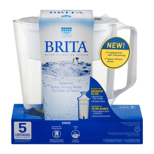 Brita Soho White Pitcher Water Filtration System 5 Cup HyVee Aisles