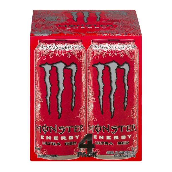 Monster Energy Ultra Red 4 Pack Hy Vee Aisles Online Grocery