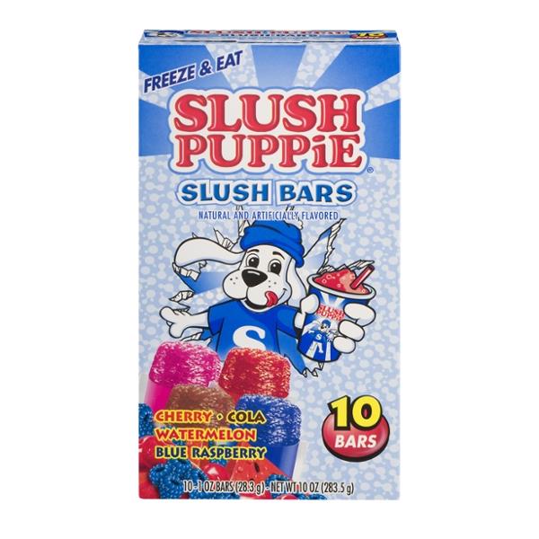 Slush Puppie Slush Bars Cherry + Cola, Watermelon, Blue Raspberry 10Pk ...