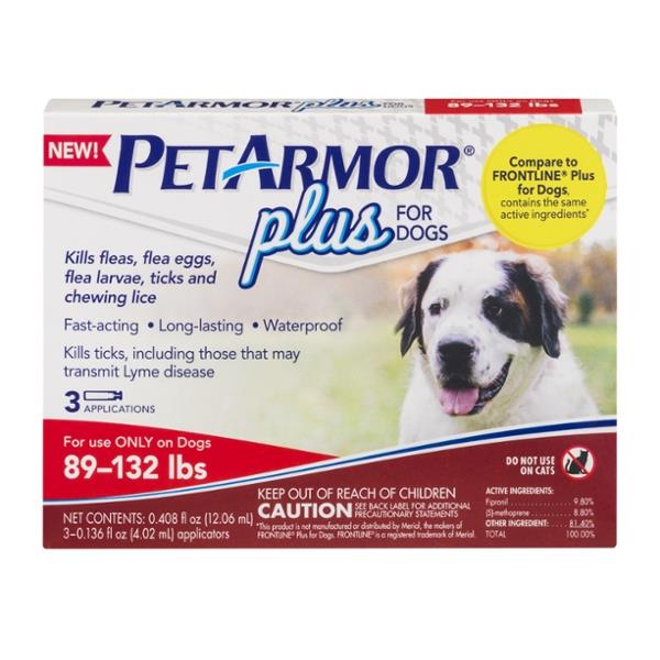PetArmor Plus for 89132 Lbs Dogs 3ct HyVee Aisles Online Grocery Shopping