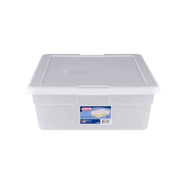 Sterilite 28 Qt Clear Storage Box wtih White Lid HyVee Aisles Online