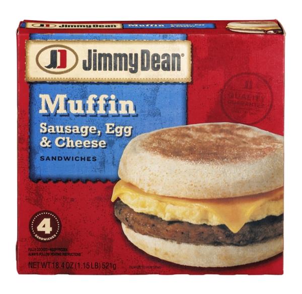 Jimmy Dean Muffin Sandwiches Sausage, Egg, & Cheese 4Ct | Hy-Vee Aisles ...