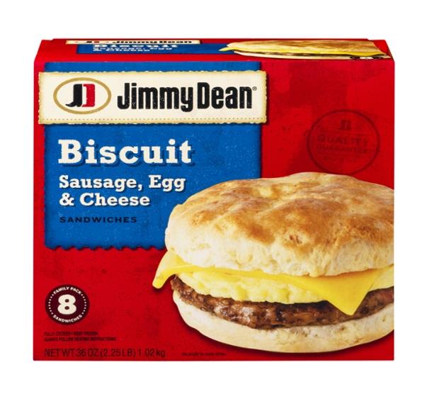 Jimmy Dean Biscuit Sandwich Sausage, Egg, & Cheese 8Ct | Hy-Vee Aisles ...