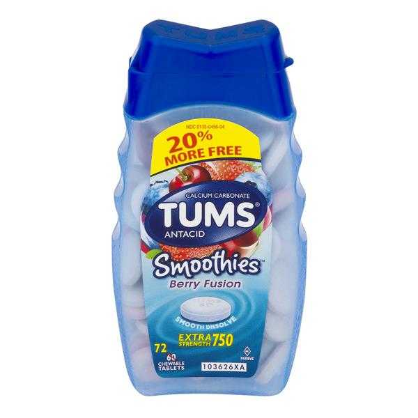 Tums Antacid Smoothies Berry Fusion Extra Strength HyVee Aisles