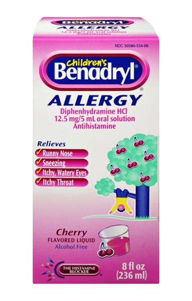 Children's Benadryl Cherry Flavored Allergy Liquid | Hy-Vee Aisles ...