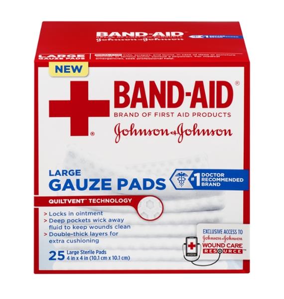 BandAid First Aid 4x4 Large Gauze Pads HyVee Aisles Online Grocery