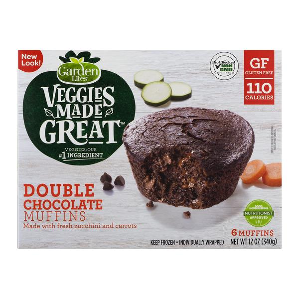 Garden Lites Veggies Made Great Double Chocolate Muffins 6ct Hy