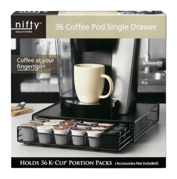 Nifty 36 K-Cup Drawer Holder  Coffee pods drawer, Coffee storage, Single cup  coffee maker