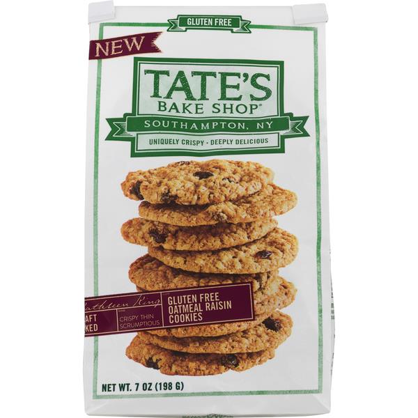 Tates Bake Shop Cookies, Gluten Free, Oatmeal Raisin | Hy-Vee Aisles ...