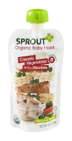Sprout Organic Stage 3 Baby Food Creamy Vegetables with Chicken | Hy