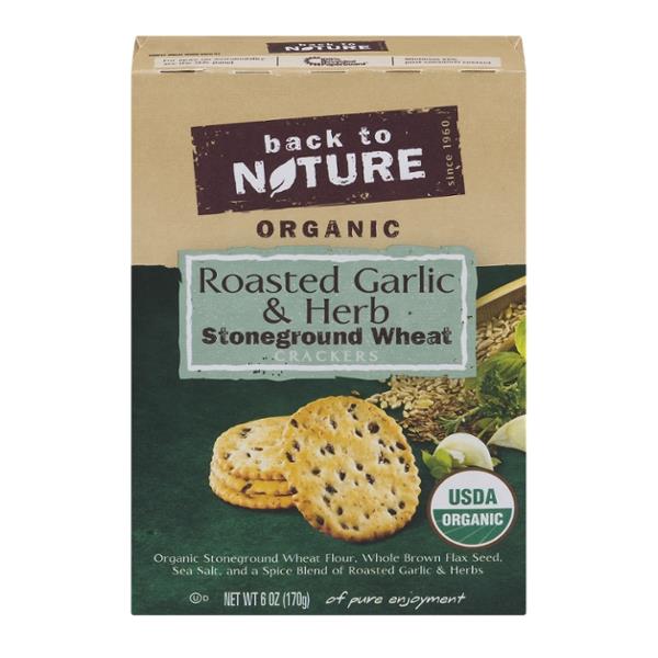Back To Nature Organic Roasted Garlic & Herb Stoneground ...