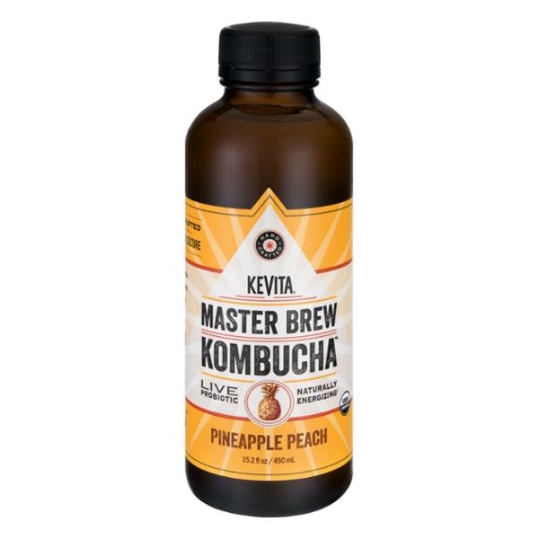 Kevita Master Brew Kombucha Pineapple Peach Live Probiotic Drink Hy