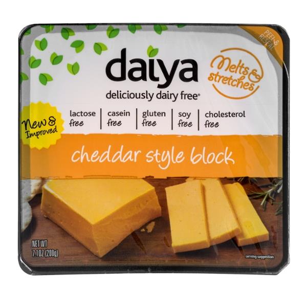 Daiya Deliciously Dairy Free Medium Cheddar Style Block Hy Vee Aisles Online Grocery Shopping 