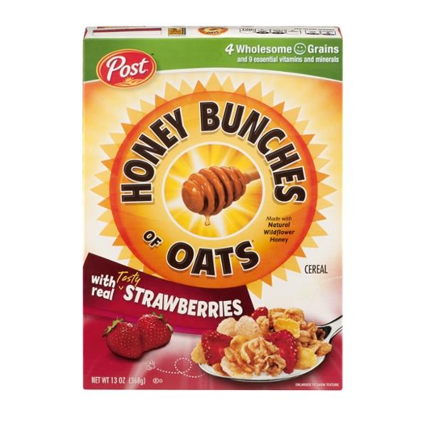 Post Honey Bunches of Oats With Red Strawberries Cereal | Hy-Vee Aisles ...