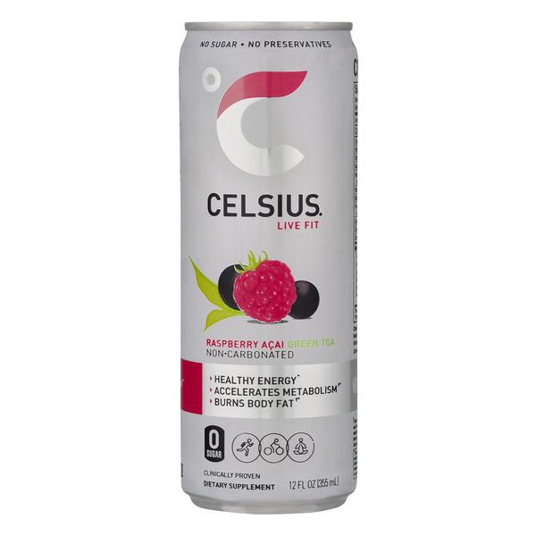 Celsius Raspberry Acai Green Tea Energy Drink | Hy-Vee Aisles Online ...