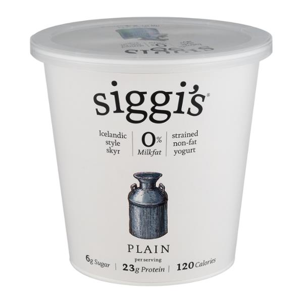 Siggis 0 Milkfat Strained Non Fat Plain Yogurt Hy Vee Aisles Online